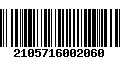 Código de Barras 2105716002060