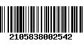 Código de Barras 2105838002542