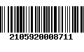 Código de Barras 2105920008711