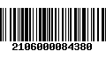 Código de Barras 2106000084380