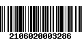 Código de Barras 2106020003286