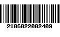 Código de Barras 2106022002409