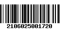 Código de Barras 2106025001720