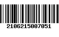 Código de Barras 2106215007051