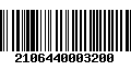 Código de Barras 2106440003200