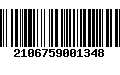 Código de Barras 2106759001348