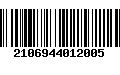 Código de Barras 2106944012005