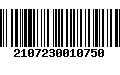 Código de Barras 2107230010750