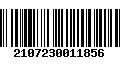 Código de Barras 2107230011856