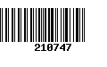 Código de Barras 210747