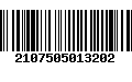 Código de Barras 2107505013202