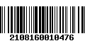 Código de Barras 2108160010476