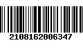 Código de Barras 2108162006347