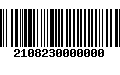 Código de Barras 2108230000000