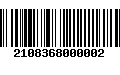 Código de Barras 2108368000002