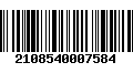 Código de Barras 2108540007584