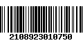 Código de Barras 2108923010750