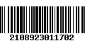 Código de Barras 2108923011702