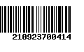 Código de Barras 210923700414