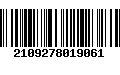 Código de Barras 2109278019061