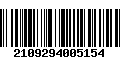 Código de Barras 2109294005154