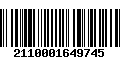 Código de Barras 2110001649745