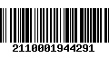 Código de Barras 2110001944291