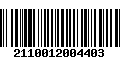 Código de Barras 2110012004403