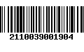 Código de Barras 2110039001904