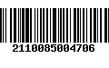 Código de Barras 2110085004706