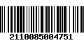 Código de Barras 2110085004751