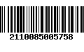 Código de Barras 2110085005758