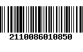 Código de Barras 2110086010850