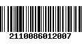 Código de Barras 2110086012007