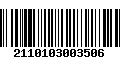 Código de Barras 2110103003506