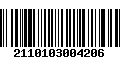 Código de Barras 2110103004206