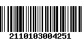 Código de Barras 2110103004251