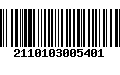 Código de Barras 2110103005401