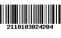 Código de Barras 2110103024204