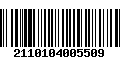 Código de Barras 2110104005509