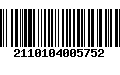 Código de Barras 2110104005752