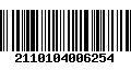 Código de Barras 2110104006254