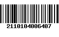 Código de Barras 2110104006407