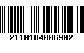 Código de Barras 2110104006902