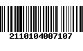 Código de Barras 2110104007107