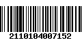 Código de Barras 2110104007152