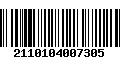 Código de Barras 2110104007305