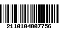 Código de Barras 2110104007756