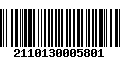 Código de Barras 2110130005801