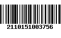 Código de Barras 2110151003756